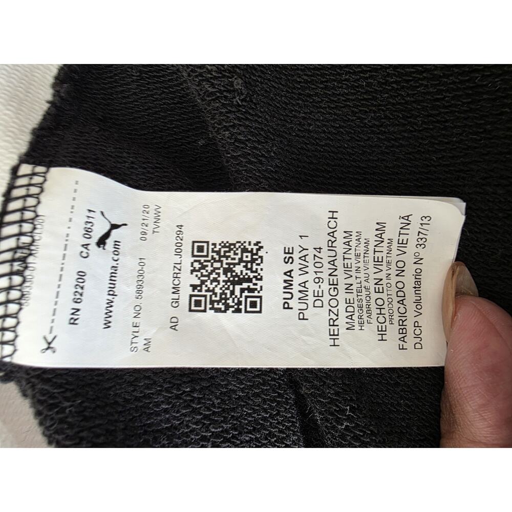 Puma Black/White Amplified Cropped Logo Hoodie 3xl - Picture 4 of 8